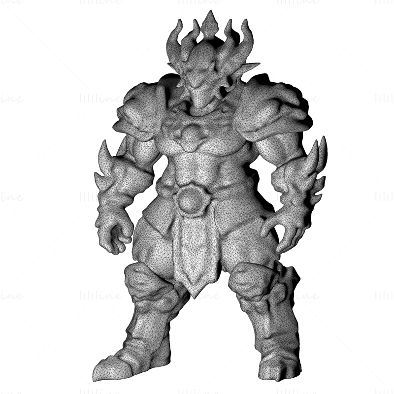 Crimson Warlord Armor 3D-utskriftsmodell