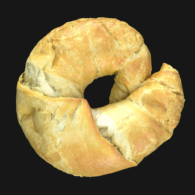 羊角面包3d模型