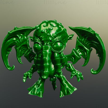 Cthulhu Articulated 3D Printing Model
