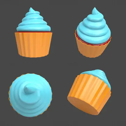 3D икона на Cupcake PNG