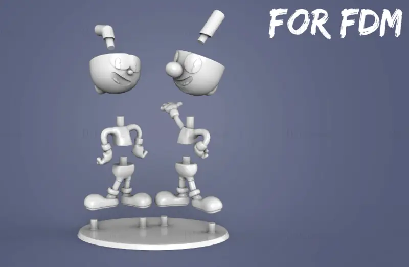 Modelo de impressão 3D Cuphead STL