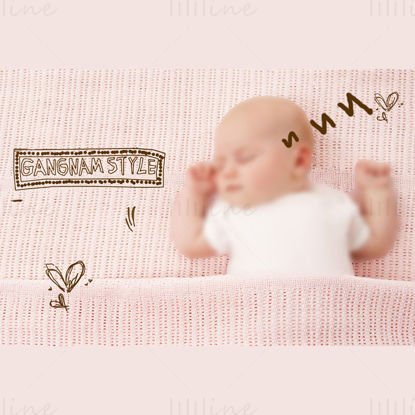 Aranyos baba fotó sablon