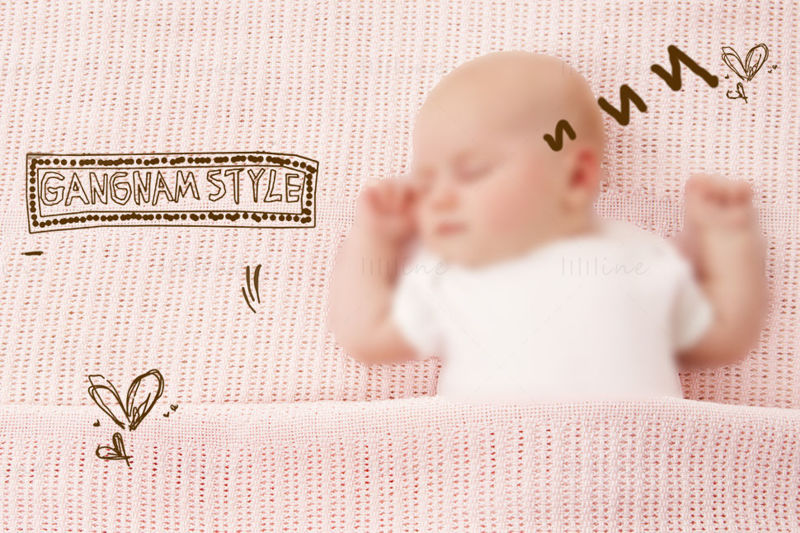 Cute baby photo template