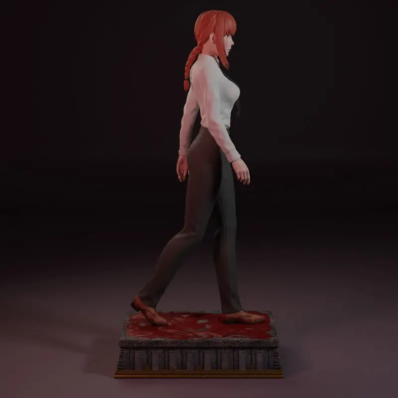 Cute Chainsaw Man Makima Figurine 3D Print Model STL