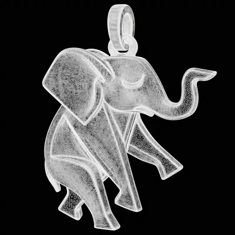 かわいい象のペンダントジュエリーデザイン3Dプリントモデル