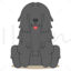 Cute Hungarian Puli Sheep Dog Vector