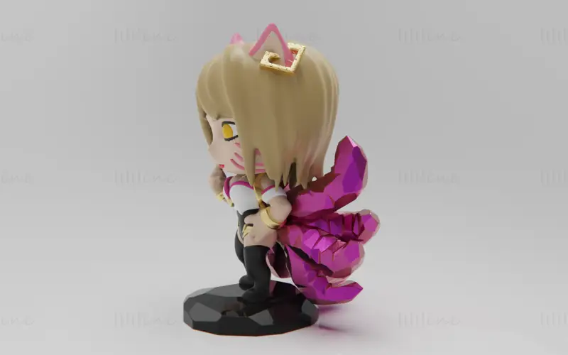 Roztomilé figurky KDA AHRI 3D tiskový model STL SOUBORY