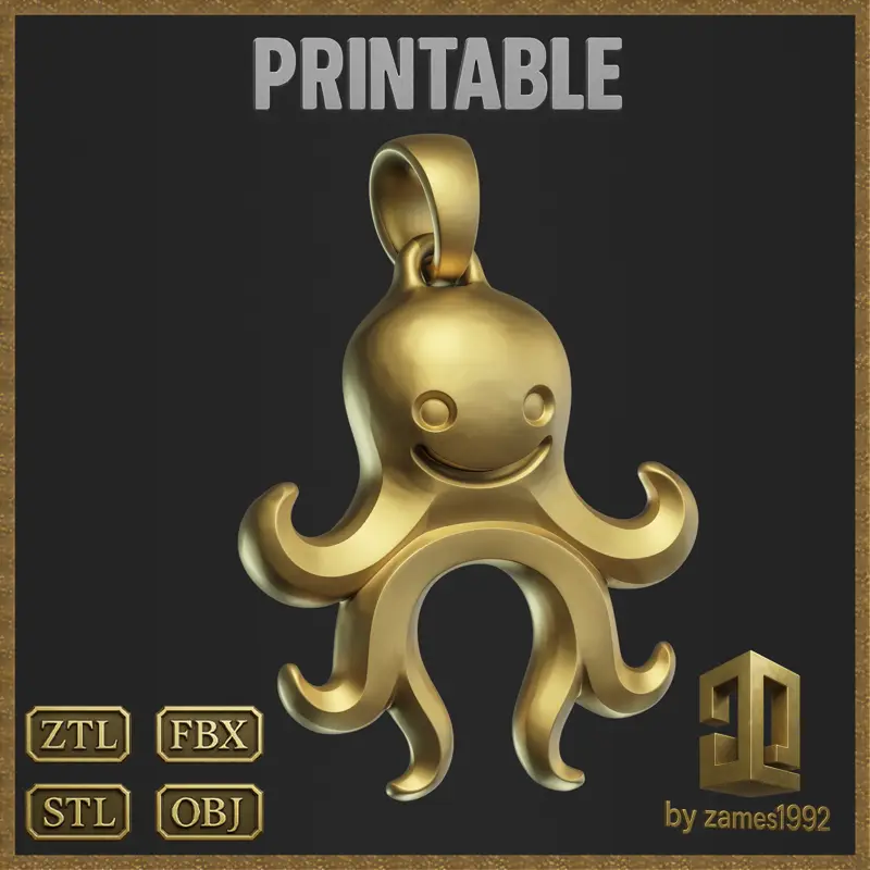 Design fofo de pingente de polvo, modelo de impressão 3D