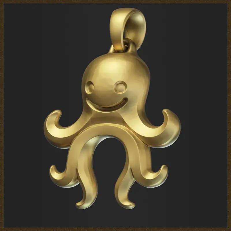 Design fofo de pingente de polvo, modelo de impressão 3D
