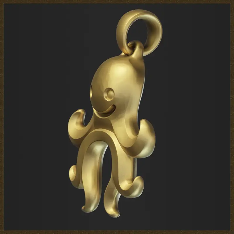 Design fofo de pingente de polvo, modelo de impressão 3D