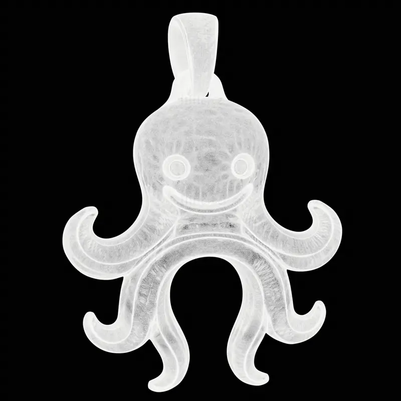 Design fofo de pingente de polvo, modelo de impressão 3D