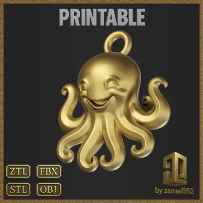 Lindo colgante de pulpo (modelo de impresión 3D)