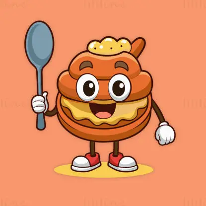 Cute Panecake illustration vector