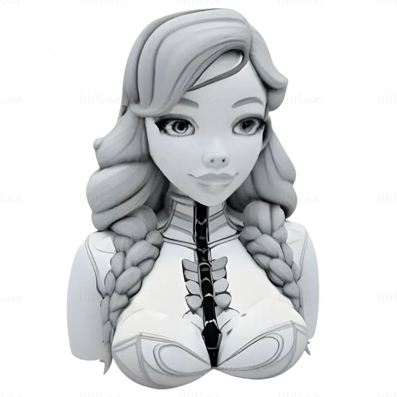 Zbirka modelov Cyber-Elegance Bust 3D Print