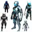 Cyber Warriors 3D Print Model Collection