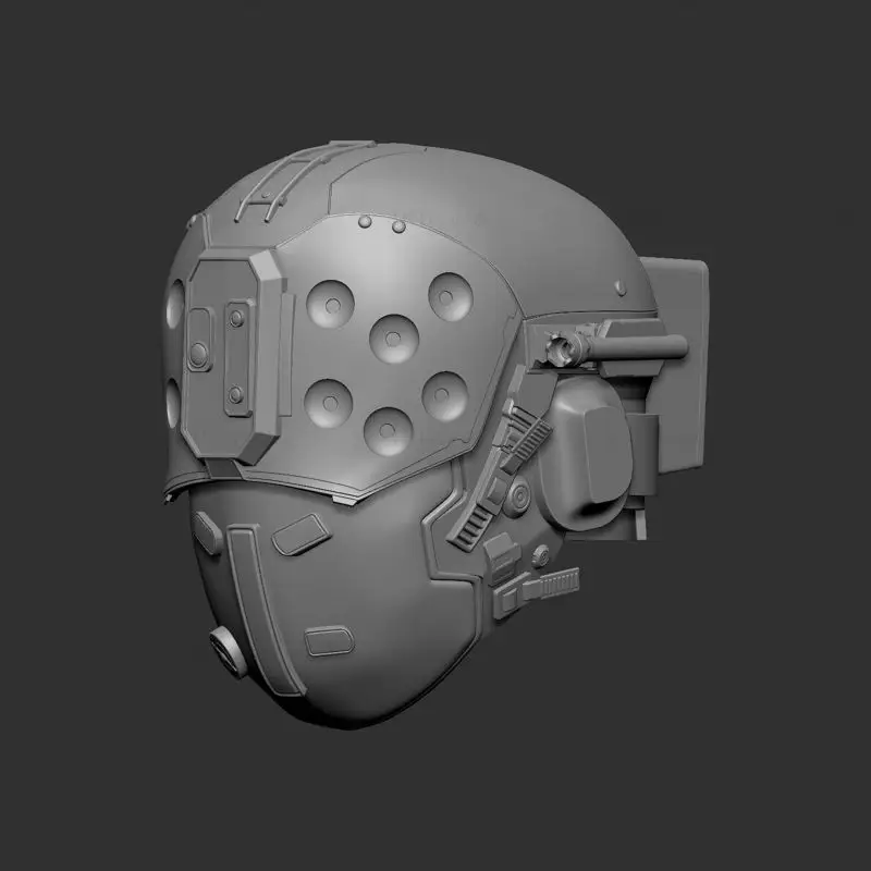 Archivos STL del modelo de impresión 3D del casco del doctor de Cyberpunk 2077