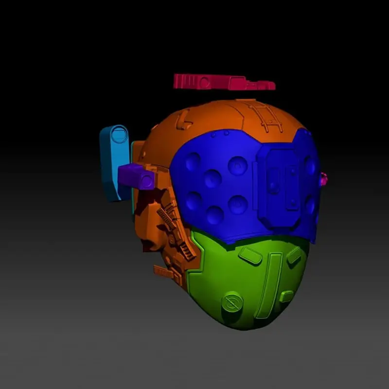 Archivos STL del modelo de impresión 3D del casco del doctor de Cyberpunk 2077