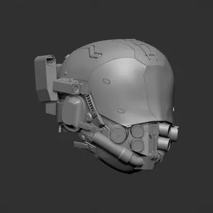 Archivos STL del modelo de impresión 3D del casco de guerrero de Cyberpunk 2077