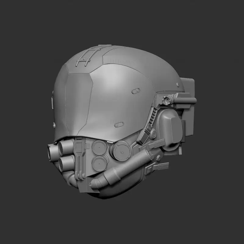 Archivos STL del modelo de impresión 3D del casco de guerrero de Cyberpunk 2077