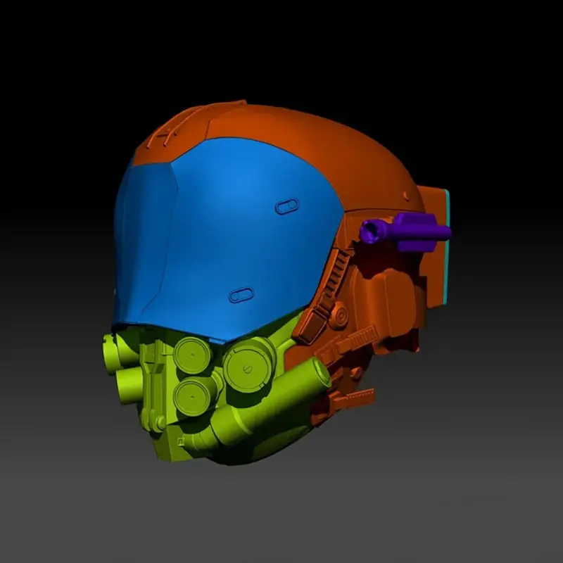 Archivos STL del modelo de impresión 3D del casco de guerrero de Cyberpunk 2077