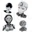 Cyberpunk Era Ladies 3D Print Model Collection - Retro-Futuristic Character Busts