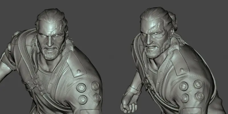 Cyberpunk Geralt 3D-Druck Modell STL-Datei