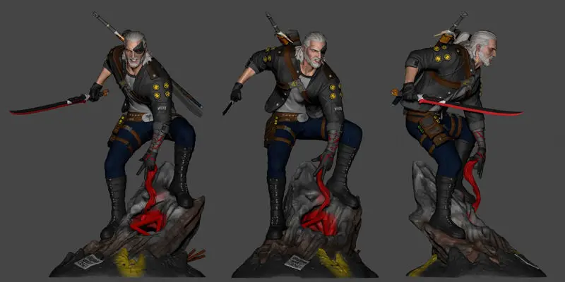 Cyberpunk Geralt 3D Print Model STL File