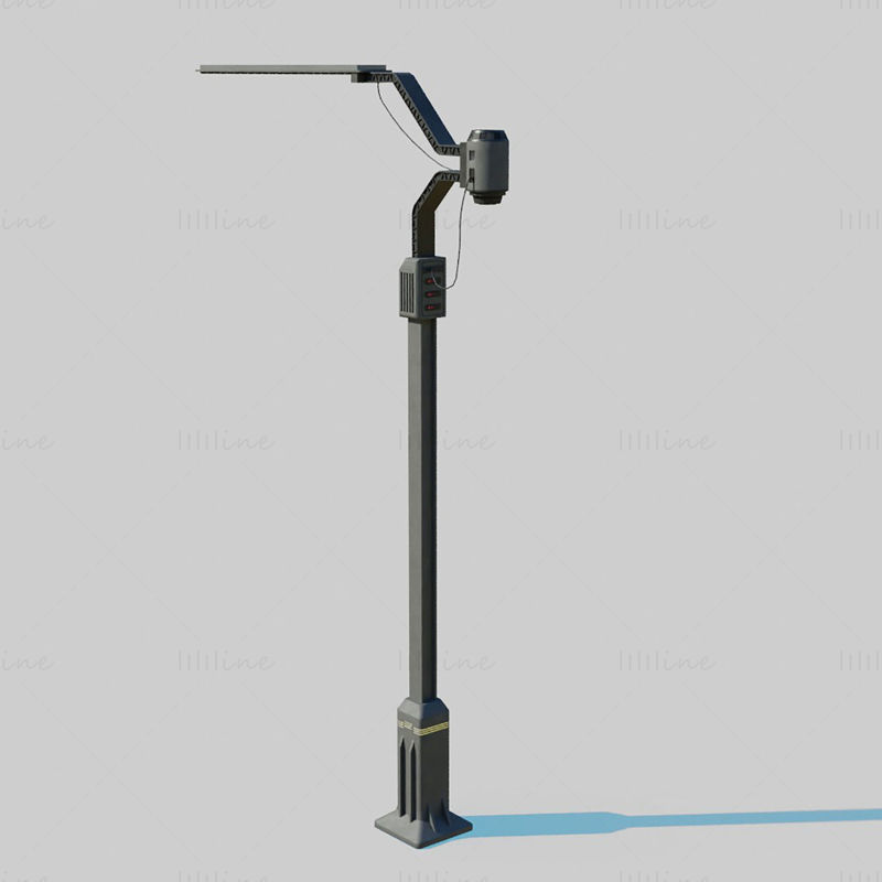 Lámpara de calle Cyberpunk modelo 3d