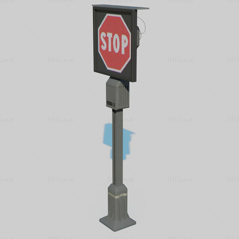 Cyberpunk Street Signs 3D Model