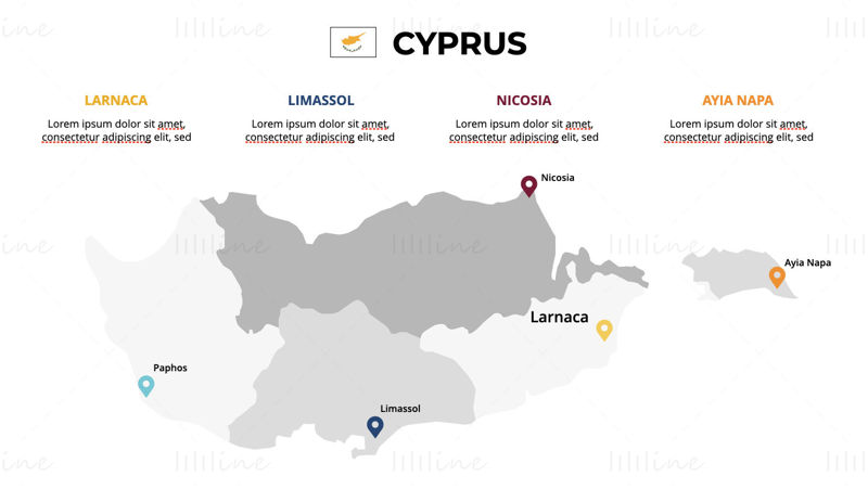 Cyprus Infographics Map editable PPT & Keynote
