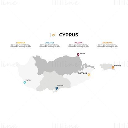 Cyprus map vector