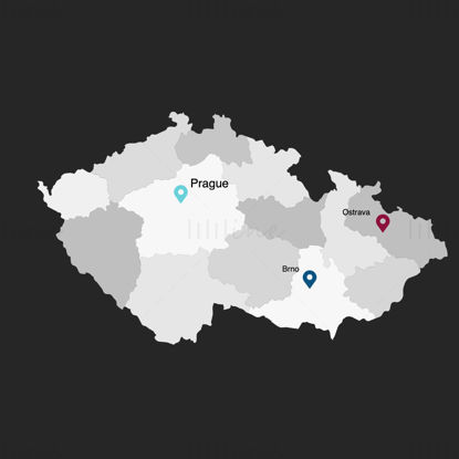 Czech Republic Infographics Map editable PPT & Keynote