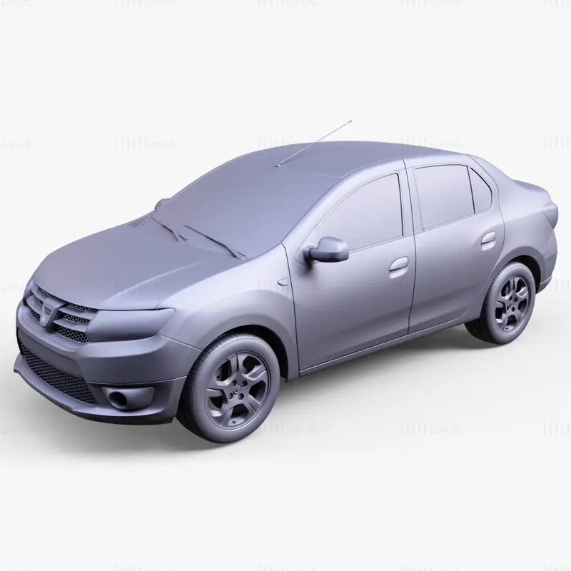 达契亚洛根2015年汽车3D模型