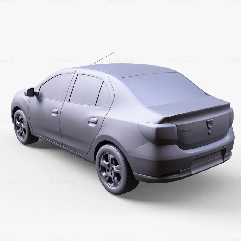 达契亚洛根2015年汽车3D模型