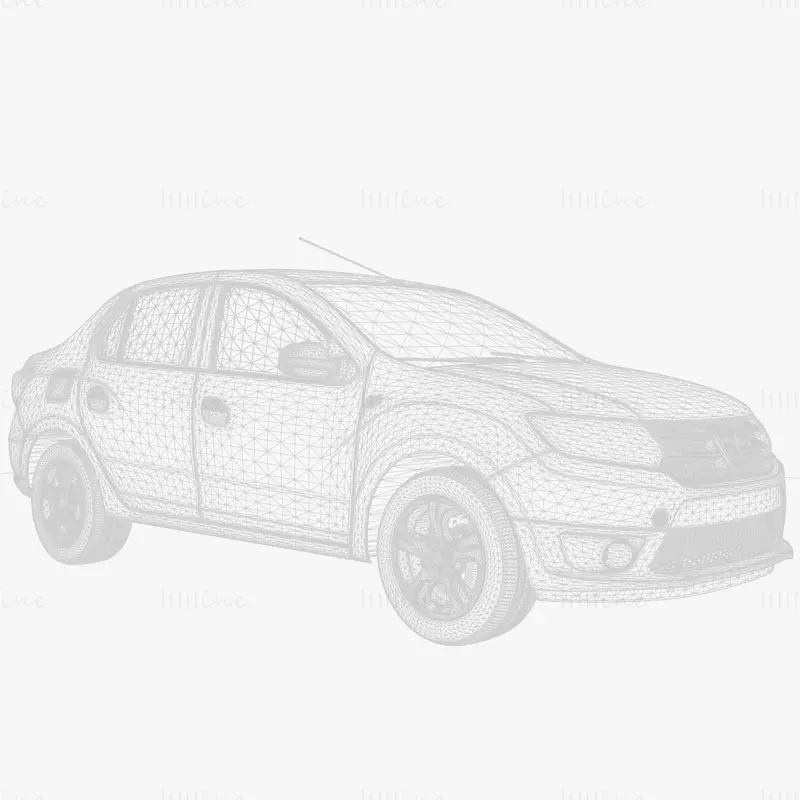 Dacia Logan 2015 Car 3D model