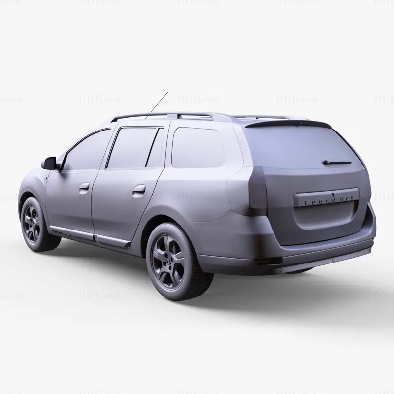 3D модел на автомобил Dacia Logan MCV 2019