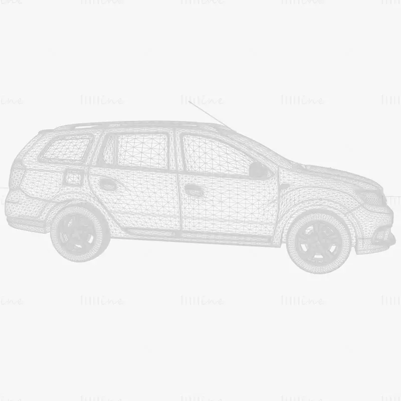 Dacia Logan MCV 2019 汽车 3D 模型