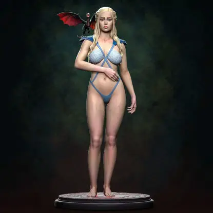 Daenerys Targaryen Figurer 3D-utskriftsmodell STL