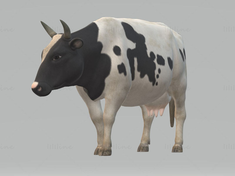 Modelo 3D de vaca leiteira pronto para imprimir