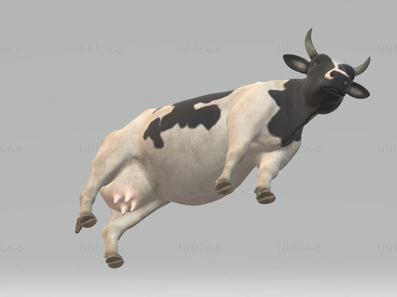 Modelo 3D de vaca leiteira pronto para imprimir