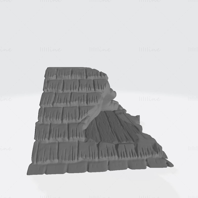 Modelo de impressão 3D de dispersão de posto avançado danificado