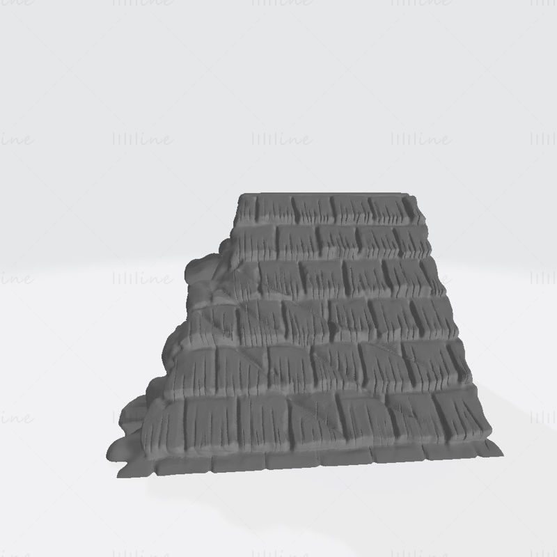 Modello di stampa 3D scatter dell'avamposto danneggiato