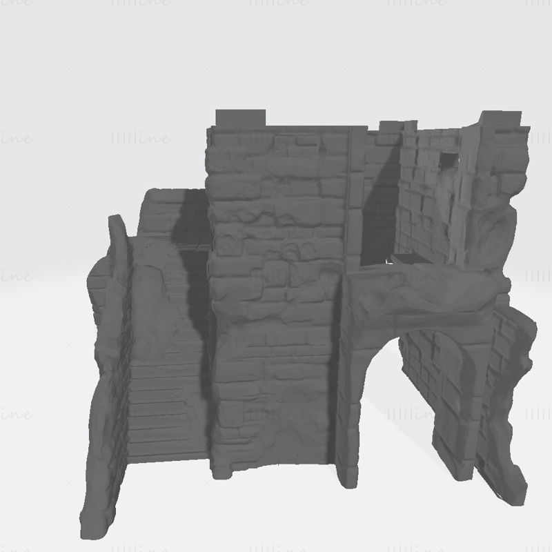 Modelo de impresión 3D de dispersión de puesto avanzado dañado