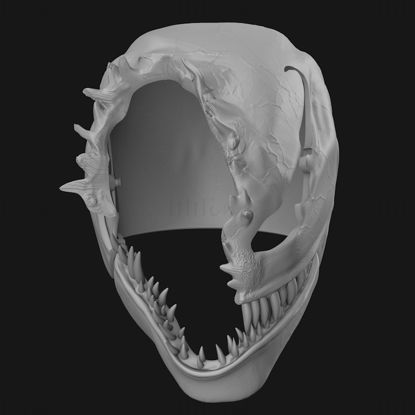 Damaged Venom Helmet 3D Print Model STL