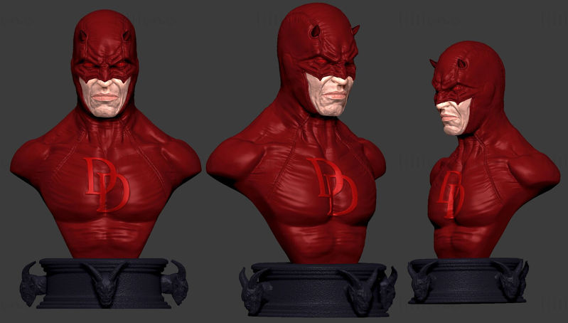Daredevil Bust 3D Printing Model STL