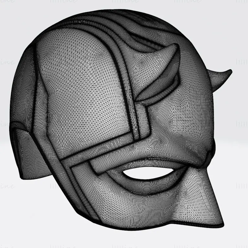 Daredevil Helm 3D Druck Modell STL