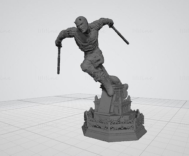 Daredevil vs Punisher 3D Printing Model STL