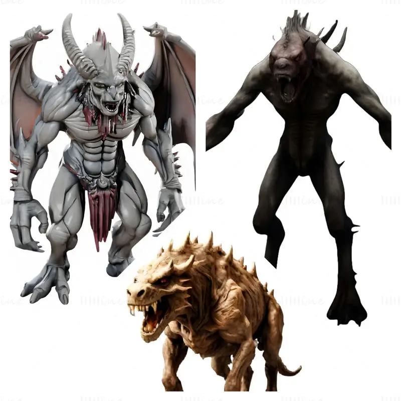 Dark Legends Collection: Monster 3D Print Model Series