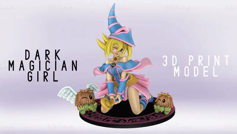 ブラックマジシャンガール 3D プリントモデル STL