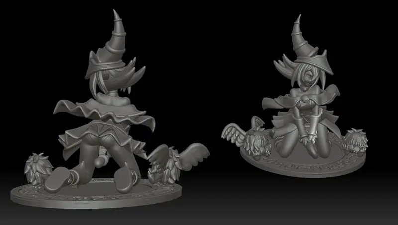 Dark Magician Girl 3D Print Model STL